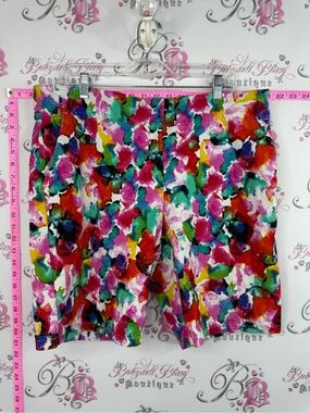 IZOD golf shorts Multicolor Watercolor Print Women's Bermuda Shorts